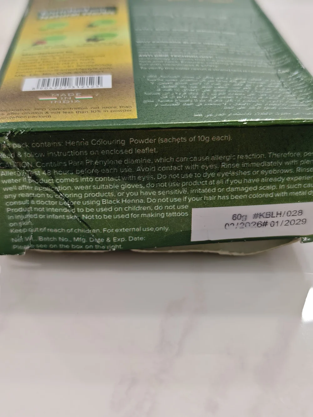 Kangana Black Henna Powder with Amla & Aloe Vera, Grey Coverage, 6 Pouches